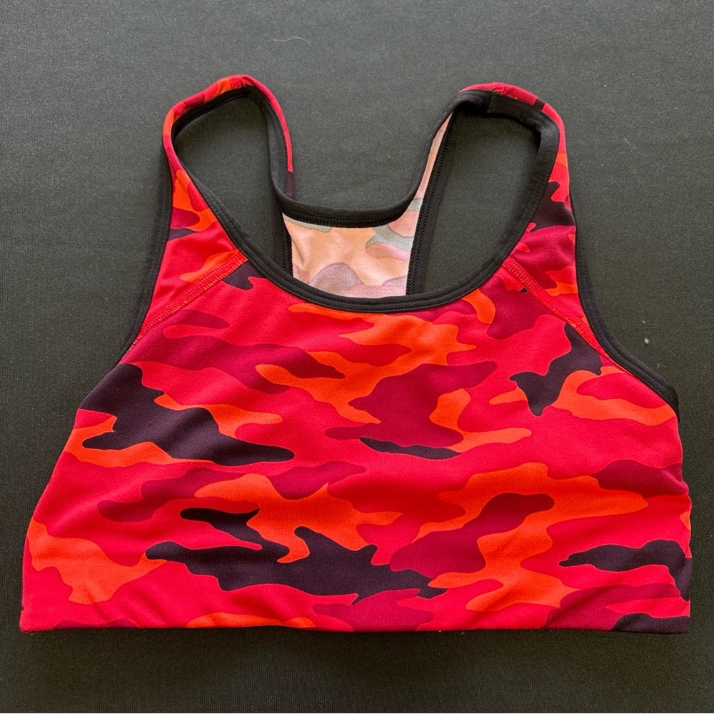 Victoria's Secret Red and Black Camo Muscle Tee